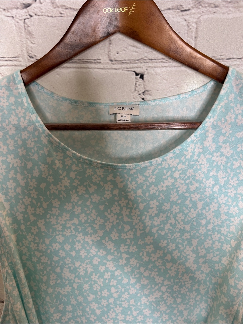 J. Crew Light Aqua Floral Sleeveless Tie-Waist Midi Dress Size 2X - Picture 5 of 13